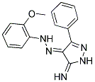 (4E)-5-IMINO-3-PHENYL-1,5-DIHYDRO-4H-PYRAZOL-4-ONE (2-METHOXYPHENYL)HYDRAZONE Struktur