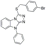 3-(4-BROMO-BENZYLSULFANYL)-9-PHENYL-9H-BENZO[4,5]IMIDAZO[2,1-C][1,2,4]TRIAZOLE Struktur