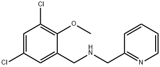 1-(3,5-DICHLORO-2-METHOXYPHENYL)-N-(PYRIDIN-2-YLMETHYL)METHANAMINE Struktur