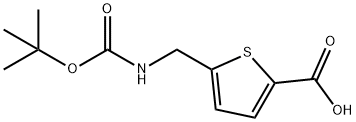 5-(TERT-BUTOXYCARBONYLAMINO-METHYL)-THIOPHENE-2-CARBOXYLIC ACID Struktur