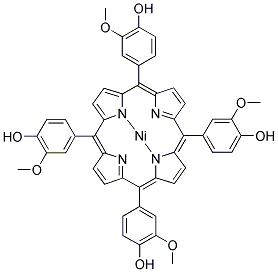 5,10,15,20-TETRAKIS-(3-METHOXY-4-HYDROXY-PHENYL)-PORPHYRIN-NI-(II) Struktur