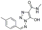 5-HYDROXY-N-METHYL-1-{[(1Z)-(4-METHYLPHENYL)METHYLENE]AMINO}-1H-1,2,3-TRIAZOLE-4-CARBOXAMIDE Struktur