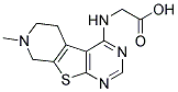 (7-METHYL-5,6,7,8-TETRAHYDRO-9-THIA-1,3,7-TRIAZA-FLUOREN-4-YLAMINO)-ACETIC ACID Struktur