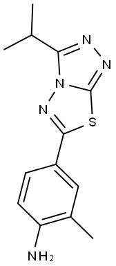 4-(3-ISOPROPYL[1,2,4]TRIAZOLO[3,4-B][1,3,4]THIADIAZOL-6-YL)-2-METHYLANILINE Struktur