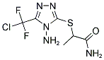 2-((4-AMINO-5-[CHLORO(DIFLUORO)METHYL]-4H-1,2,4-TRIAZOL-3-YL)SULFANYL)PROPANAMIDE Struktur