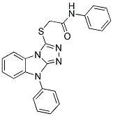 N-PHENYL-2-(9-PHENYL-9H-BENZO[4,5]IMIDAZO[2,1-C][1,2,4]TRIAZOL-3-YLSULFANYL)-ACETAMIDE Struktur