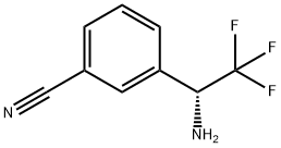 3-((1R)-1-AMINO-2,2,2-TRIFLUOROETHYL)BENZENECARBONITRILE Struktur