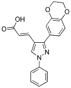 3-[3-(2,3-DIHYDRO-BENZO[1,4]DIOXIN-6-YL)-1-PHENYL-1H-PYRAZOL-4-YL]-ACRYLIC ACID Struktur