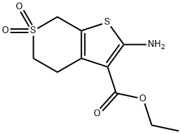 ETHYL 2-AMINO-4,7-DIHYDRO-5H-THIENO[2,3-C]THIOPYRAN-3-CARBOXYLATE 6,6-DIOXIDE Struktur