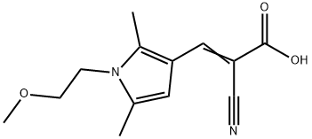 (2E)-2-CYANO-3-[1-(2-METHOXYETHYL)-2,5-DIMETHYL-1H-PYRROL-3-YL]ACRYLIC ACID Struktur