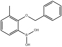 2-(BENZYLOXY)-3-METHYLPHENYLBORONIC ACID Struktur