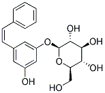 2-HYDROXYMETHYL-6-(3-HYDROXY-5-STYRYL-PHENOXY)-TETRAHYDRO-PYRAN-3,4,5-TRIOL Struktur