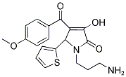 1-(3-AMINOPROPYL)-3-HYDROXY-4-(4-METHOXYBENZOYL)-5-THIEN-2-YL-1,5-DIHYDRO-2H-PYRROL-2-ONE Struktur