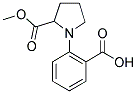 1-(2-CARBOXY-PHENYL)-PYRROLIDINE-2-CARBOXYLIC ACID METHYL ESTER Struktur