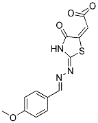 METHYL (2E)-{(2E)-2-[(2E)-(4-METHOXYBENZYLIDENE)HYDRAZONO]-4-OXO-1,3-THIAZOLIDIN-5-YLIDENE}ACETATE Struktur