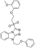 3-[2-(2-METHOXY-PHENOXY)-ETHANESULFONYL]-9-(2-PHENOXY-ETHYL)-9H-BENZO[4,5]IMIDAZO[2,1-C][1,2,4]TRIAZOLE Struktur