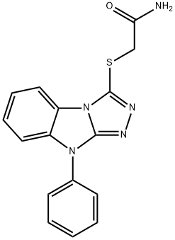 2-(9-PHENYL-9H-BENZO[4,5]IMIDAZO[2,1-C][1,2,4]TRIAZOL-3-YLSULFANYL)-ACETAMIDE Struktur