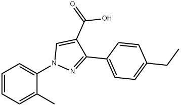 3-(4-ETHYLPHENYL)-1-(2-METHYLPHENYL)-1H-PYRAZOLE-4-CARBOXYLIC ACID Struktur