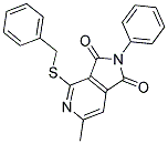 4-(BENZYLTHIO)-6-METHYL-2-PHENYL-1H-PYRROLO[3,4-C]PYRIDINE-1,3(2H)-DIONE Struktur