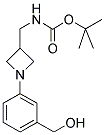 [1-(3-HYDROXYMETHYL-PHENYL)-AZETIDIN-3-YLMETHYL]-CARBAMIC ACID TERT-BUTYL ESTER Struktur