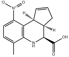 (3AR,4S,9BS)-6-METHYL-9-NITRO-3A,4,5,9B-TETRAHYDRO-3H-CYCLOPENTA[C]QUINOLINE-4-CARBOXYLIC ACID Struktur