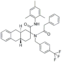 (4AR,9AS)-N-MESITYL-2-(2-PHENYL-N-(4-(TRIFLUOROMETHYL)BENZYL)ACETAMIDO)-1,2,3,4,4A,9,9A,10-OCTAHYDROANTHRACENE-2-CARBOXAMIDE Struktur