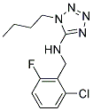 1-BUTYL-N-(2-CHLORO-6-FLUOROBENZYL)-1H-TETRAZOL-5-AMINE Struktur