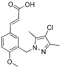 (2E)-3-(3-[(4-CHLORO-3,5-DIMETHYL-1H-PYRAZOL-1-YL)METHYL]-4-METHOXYPHENYL)-2-PROPENOIC ACID Struktur