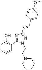 2-{3-[(E)-2-(4-METHOXYPHENYL)ETHENYL]-1-[2-(1-PIPERIDINYL)ETHYL]-1H-1,2,4-TRIAZOL-5-YL}PHENOL Struktur