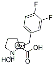 (R)-ALPHA-(3,4-DIFLUOROBENZYL)-PROLINE-HCL Struktur