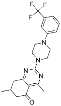 4,7-DIMETHYL-2-{4-[3-(TRIFLUOROMETHYL)PHENYL]-1-PIPERAZINYL}-7,8-DIHYDRO-5(6H)-QUINAZOLINONE Structure