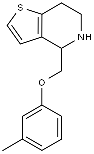 4-M-TOLYLOXYMETHYL-4,5,6,7-TETRAHYDRO-THIENO[3,2-C]PYRIDINE Struktur