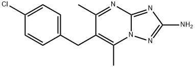 6-(4-CHLOROBENZYL)-5,7-DIMETHYL[1,2,4]TRIAZOLO[1,5-A]PYRIMIDIN-2-AMINE Struktur