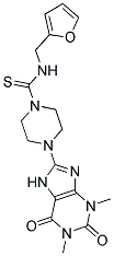 4-(1,3-DIMETHYL-2,6-DIOXO-2,3,6,7-TETRAHYDRO-1H-PURIN-8-YL)-N-(2-FURYLMETHYL)PIPERAZINE-1-CARBOTHIOAMIDE Struktur