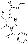 ETHYL 3-BENZOYL-4-THIOXO-3,4-DIHYDROIMIDAZO[5,1-D][1,2,3,5]TETRAZINE-8-CARBOXYLATE Struktur