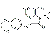 (1E)-1-(2,3-DIHYDRO-1,4-BENZODIOXIN-6-YLIMINO)-4,4,6,8-TETRAMETHYL-4H-PYRROLO[3,2,1-IJ]QUINOLIN-2(1H)-ONE Struktur