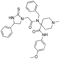 4-(N-BENZYL-2-(4-PHENYL-2-THIOXOIMIDAZOLIDIN-1-YL)ACETAMIDO)-N-(4-METHOXYPHENYL)-1-METHYLPIPERIDINE-4-CARBOXAMIDE Structure