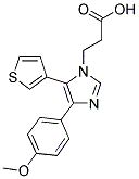 3-[4-(4-METHOXY-PHENYL)-5-THIOPHEN-3-YL-IMIDAZOL-1-YL]-PROPIONIC ACID Struktur