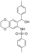 N-[7-(HYDROXY-P-TOLYL-METHYL)-2,3-DIHYDRO-BENZO-[1,4]DIOXIN-6-YL]-4-METHYL-BENZENESULFONAMIDE Struktur