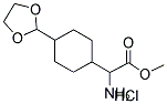 AMINO-(4-[1,3]DIOXOLAN-2-YL-CYCLOHEXYL)-ACETIC ACID METHYL ESTER HCL Struktur