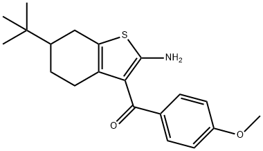 (2-AMINO-6-TERT-BUTYL-4,5,6,7-TETRAHYDRO-1-BENZOTHIEN-3-YL)(4-METHOXYPHENYL)METHANONE Struktur