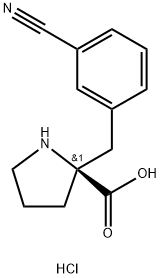 (S)-ALPHA-(3-CYANO-BENZYL)-PROLINE-HCL Struktur