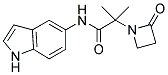 N-1H-INDOL-5-YL-2-METHYL-2-(2-OXOAZETIDIN-1-YL)PROPANAMIDE Struktur