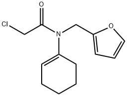 2-CHLORO-N-CYCLOHEX-1-EN-1-YL-N-(2-FURYLMETHYL)ACETAMIDE Struktur