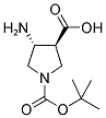 TRANS-4-AMINO-1-BOC-PYRROLIDINE-3-CARBOXYLIC ACID Struktur