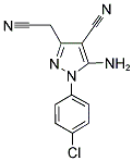 5-AMINO-1-(4-CHLOROPHENYL)-3-(CYANOMETHYL)-1H-PYRAZOLE-4-CARBONITRILE Struktur