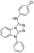 (4-CHLORO-PHENYL)-(9-PHENYL-9H-BENZO[4,5]IMIDAZO[2,1-C][1,2,4]TRIAZOL-3-YL)-AMINE Struktur