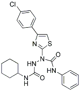 N~1~-PHENYL-1-[4-(4-CHLOROPHENYL)-1,3-THIAZOL-2-YL]-N~2~-CYCLOHEXYL-1,2-HYDRAZINEDICARBOXAMIDE Struktur