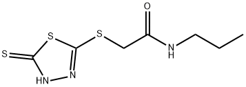 2-[(5-MERCAPTO-1,3,4-THIADIAZOL-2-YL)THIO]-N-PROPYLACETAMIDE Struktur