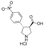 (TRANS)-4-(4-NITRO-PHENYL)-PYRROLIDINE-3-CARBOXYLIC ACID-HCL Struktur